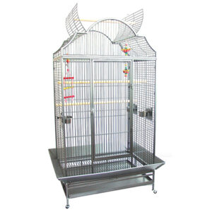 Green Parrot Extra Large Bird Cage with Scallop Open Top PC1027
